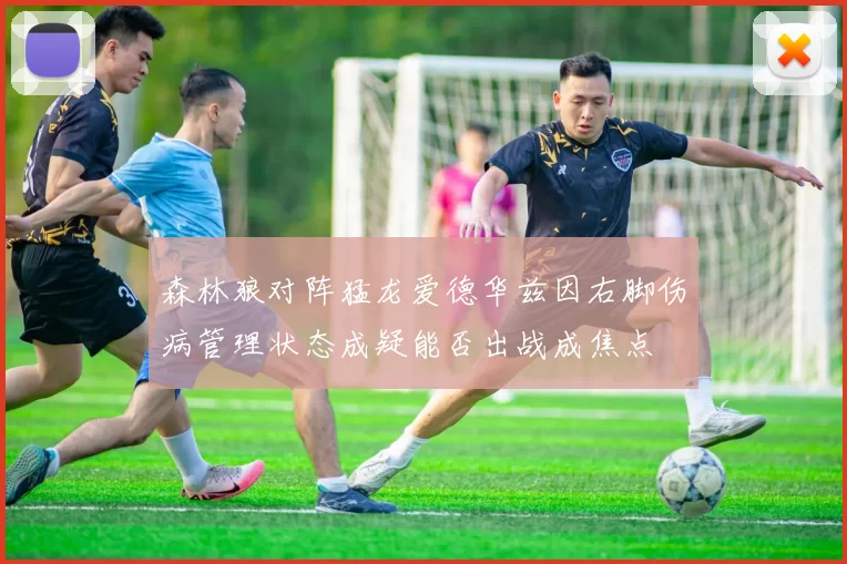 森林狼对阵猛龙爱德华兹因右脚伤病管理状态成疑能否出战成焦点